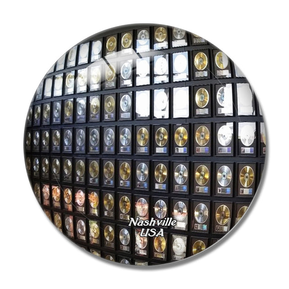 USA America Country Music Hall Nashville 3D Fridge Magnet Crystal Glass