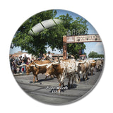 USA America Cowboys Fort Worth 3D Fridge Magnet Crystal Glass