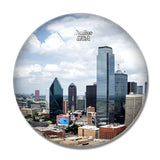 USA America Dallas Skyline 3D Fridge Magnet Crystal Glass