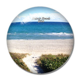USA America Delray Beach Florida 3D Fridge Magnet Crystal Glass