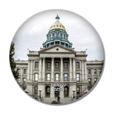 USA America Denver Colorado Capitol 3D Fridge Magnet Crystal Glass