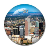 USA America Denver Colorado 3D Fridge Magnet Crystal Glass