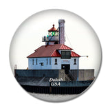 USA America Duluth Minnesota Lighthouse 3D Fridge Magnet Crystal Glass