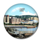 USA America Duluth Minnesota 3D Fridge Magnet Crystal Glass