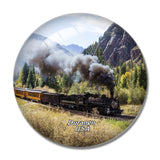 USA America Durango Colorado Steam Locomotive 3D Fridge Magnet Crystal Glass