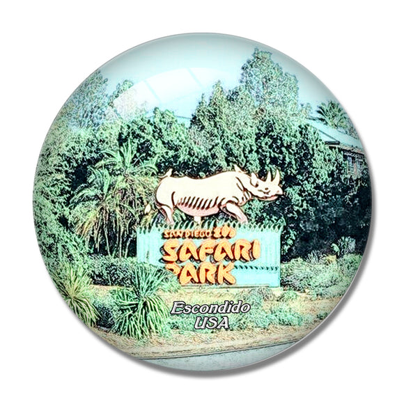 USA America Escondido San Diego Zoo Safari Park 3D Fridge Magnet Crystal Glass