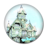 USA America Eureka Carson Mansion California 3D Fridge Magnet Crystal Glass