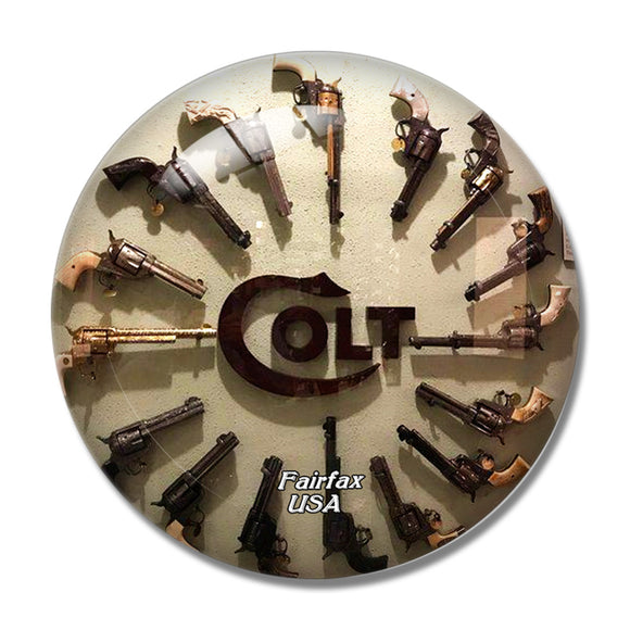 USA America Fairfax National Firearms Museum 3D Fridge Magnet Crystal Glass