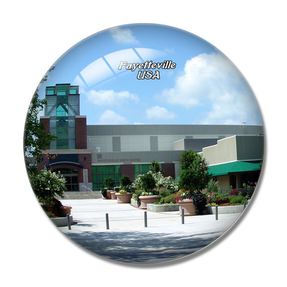 USA America Fayetteville Arkansas Town Square 3D Fridge Magnet Crystal Glass