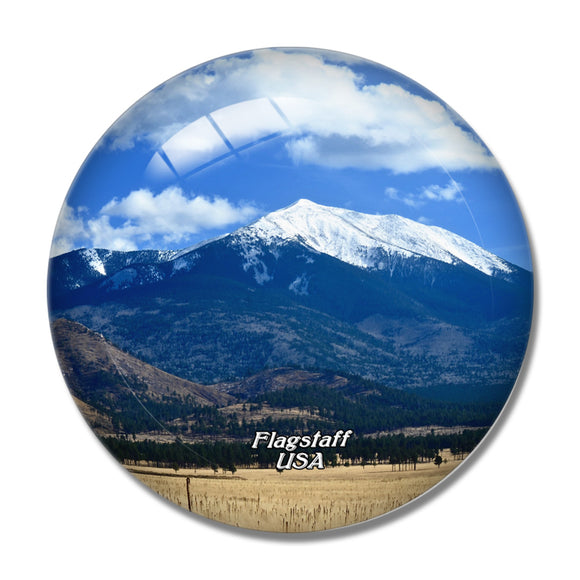 USA America Flagstaff Volcano 3D Fridge Magnet Crystal Glass