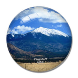 USA America Flagstaff Volcano 3D Fridge Magnet Crystal Glass