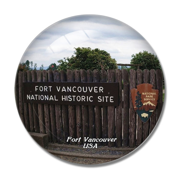 USA America Fort Vancouver National Historic Site 3D Fridge Magnet Crystal Glass