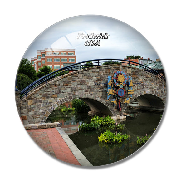USA America Frederick Bridge Maryland 3D Fridge Magnet Crystal Glass
