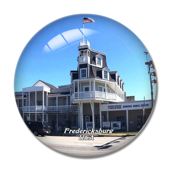 USA America Fredericksburg Museum Pacific War 3D Fridge Magnet Crystal Glass