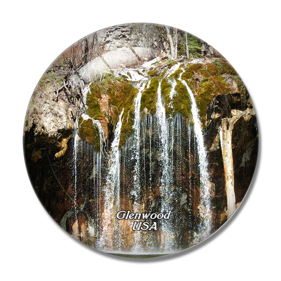 USA America Glenwood Springs Hanging Lake Waterfall Colorado 3D Fridge Magnet Crystal Glass