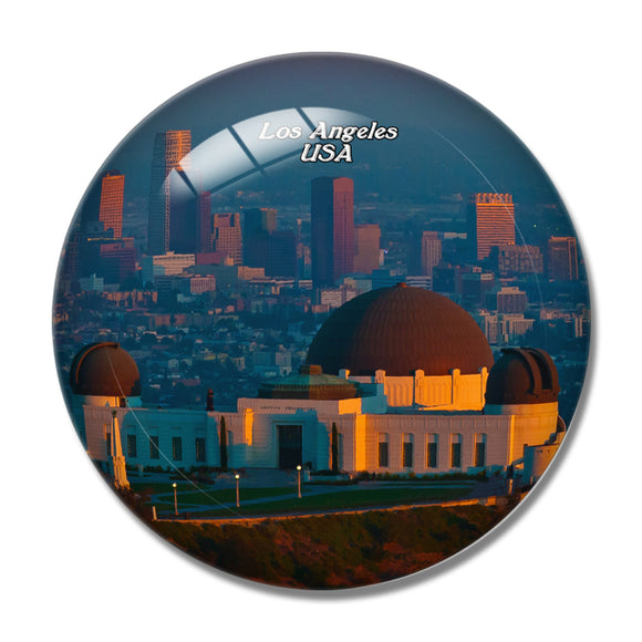 USA America Griffith Observatory Los Angeles 3D Fridge Magnet Crystal Glass
