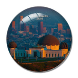 USA America Griffith Observatory Los Angeles 3D Fridge Magnet Crystal Glass