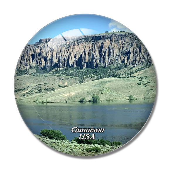 USA America Gunnison River Colorado 3D Fridge Magnet Crystal Glass