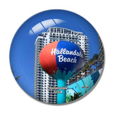 USA America Hallandale Beach 3D Fridge Magnet Crystal Glass
