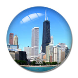 USA America Hancock Center Chicago 3D Fridge Magnet Crystal Glass