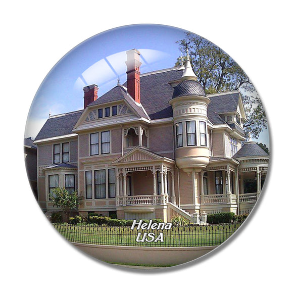 USA America Helena Pillow Thompson House Arkansas 3D Fridge Magnet Crystal Glass