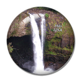 USA America Hilo Rainbow Falls 3D Fridge Magnet Crystal Glass