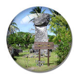 USA America House of Taga Tinian 3D Fridge Magnet Crystal Glass