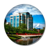 USA America Huntsville Alabama 3D Fridge Magnet Crystal Glass