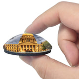 USA America Jackson Mississippi State Capitol 3D Fridge Magnet Crystal Glass