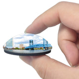 USA America Jacksonville Bridge Florida 3D Fridge Magnet Crystal Glass