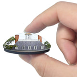 USA America Jamestowne Governor's Palace 3D Fridge Magnet Crystal Glass