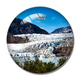 USA America Juneau Mendenhall Glacier Alaska 3D Fridge Magnet Crystal Glass