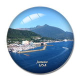 USA America Juneau 3D Fridge Magnet Crystal Glass