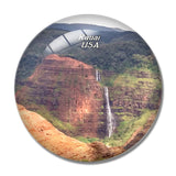 USA America Kauai Hawaii Waterfall 3D Fridge Magnet Crystal Glass