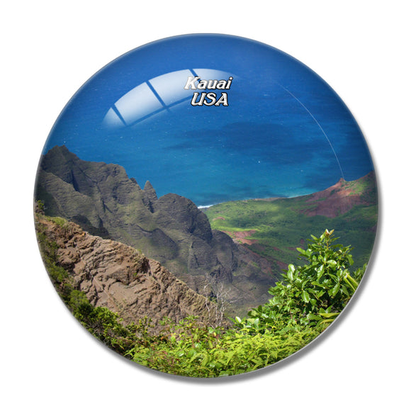USA America Kauai Hawaii 3D Fridge Magnet Crystal Glass