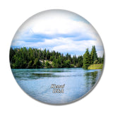 USA America Kenai River Alaska 3D Fridge Magnet Crystal Glass
