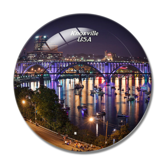 USA America Knoxville 3D Fridge Magnet Crystal Glass