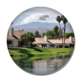 USA America La Quinta 3D Fridge Magnet Crystal Glass