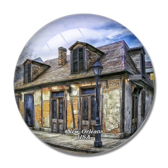 USA America Lafitte's Blacksmith Shop New Orleans 3D Fridge Magnet Crystal Glass