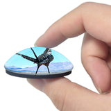 USA America Las Cruces Recycled Roadrunner Sculpture 3D Fridge Magnet Crystal Glass