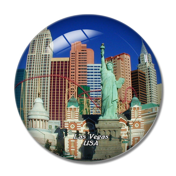 USA America Las Vegas 3D Fridge Magnet Crystal Glass