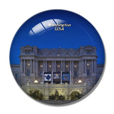 USA America Library Of Congress Washington 3D Fridge Magnet Crystal Glass