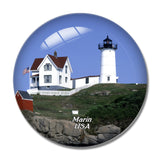 USA America Light House Marin County 3D Fridge Magnet Crystal Glass