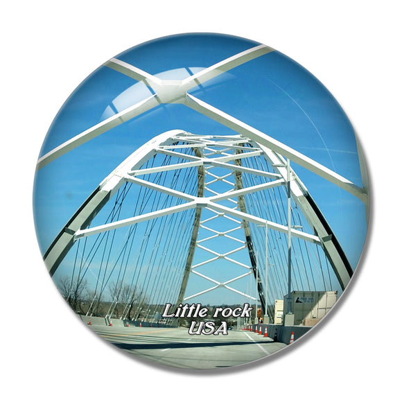 USA America Little Rock Bridge 3D Fridge Magnet Crystal Glass