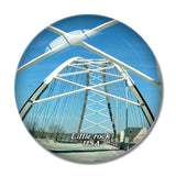 USA America Little Rock Bridge 3D Fridge Magnet Crystal Glass