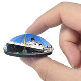USA America Long Beach The Queen Mary 3D Fridge Magnet Crystal Glass