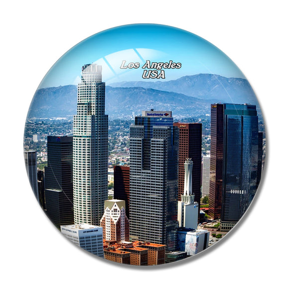 USA America Los Angeles California 3D Fridge Magnet Crystal Glass