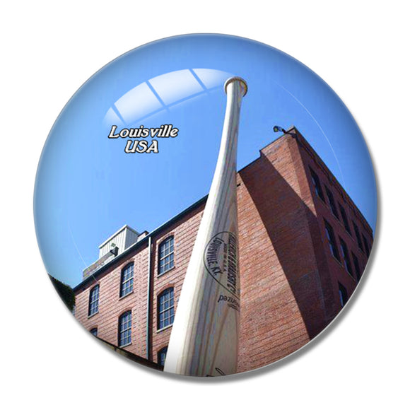 USA America Louisville Slugger Museum 3D Fridge Magnet Crystal Glass