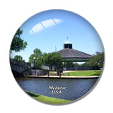 USA America Metairie Lafreniere Park 3D Fridge Magnet Crystal Glass