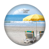 USA America Miramar Beach 3D Fridge Magnet Crystal Glass